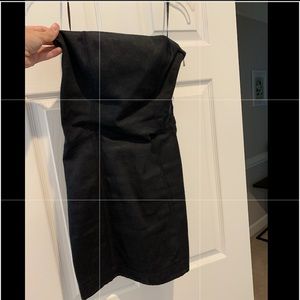 Strapless black dress